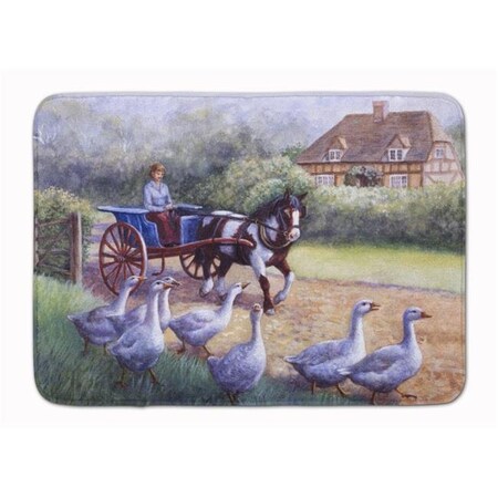 Carolines Treasures Carolines Treasures BDBA0351RUG Geese Crossing Before the Horse Machine Washable Memory Foam Mat BDBA0351RUG